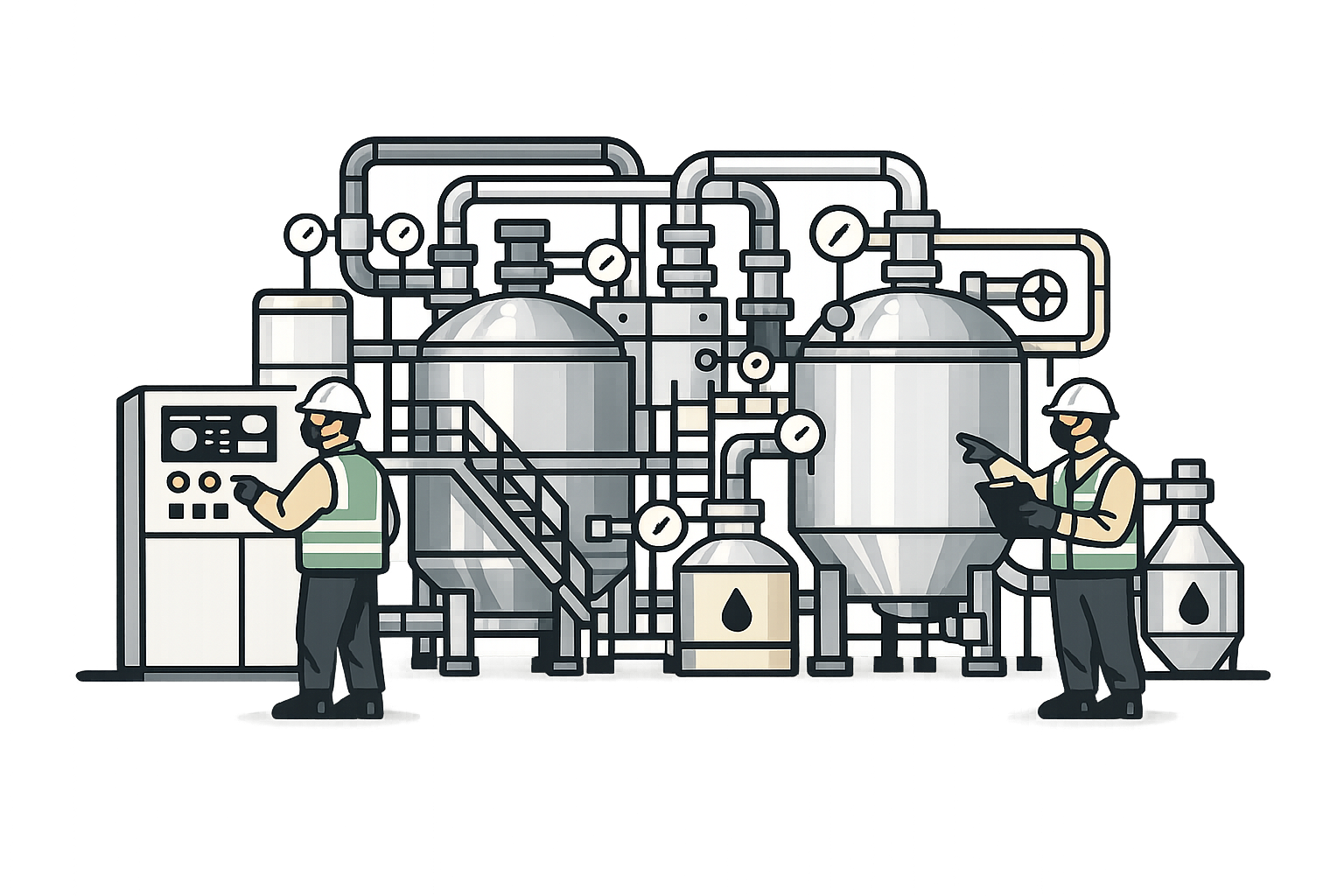 Fiddle chemical manufacturing software dashboard