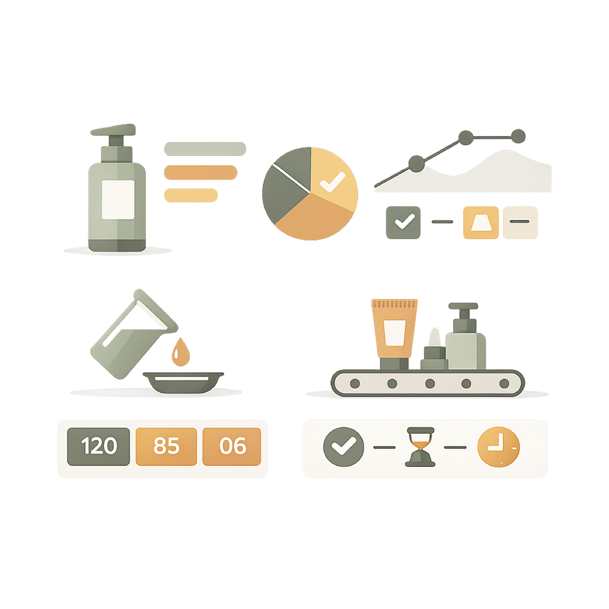 Fiddle cosmetics manufacturing software dashboard