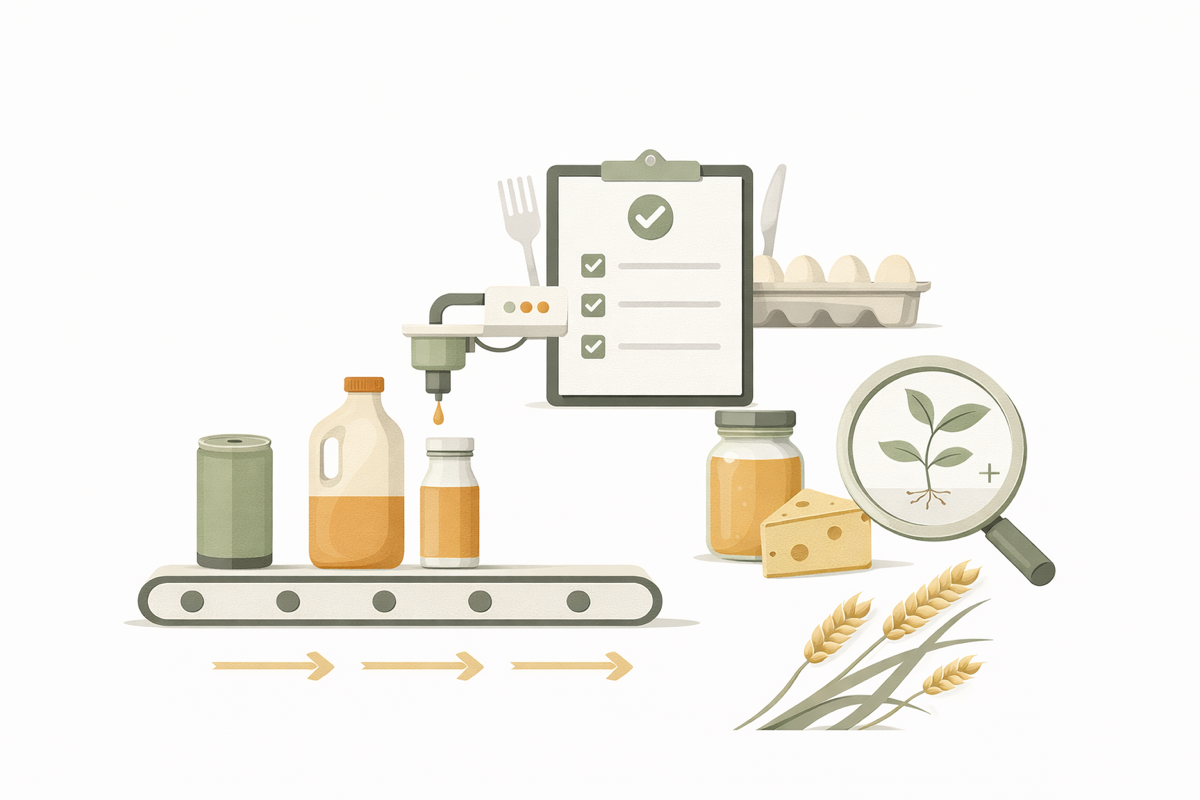 Fiddle food and beverage manufacturing software dashboard